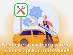 V aplikaci AutoMobil si můžete nově sjednat asistenční služby!